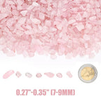 5 lb Natural Rose Pink Crystal, 7-9 mm Tumbled Chips Stones, Irregular Shaped Quartz Bulk, Healing Reiki Gemstone for Potted Plant Vase Decoration Jewelry Making DIY Craft, Light Rose