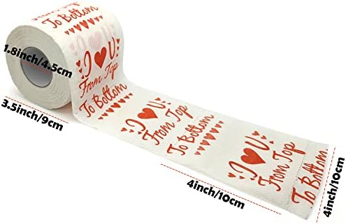 Valentines Day Toilet Paper Decor, Toilet Paper Gifts, Holiday Gifts for Him/Her, Funny Tissue Napkins, Bath Decorations Tissue Roll Supplies, Bathroom Decor Fun Party Favors Gift