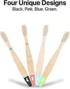 Sea Turtle Plant-Based Bristles, Bamboo Toothbrushes, Soft Natural Toothbrush for Kids (4 Pack)