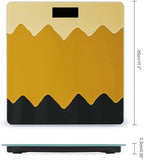 Mustard Yellow and Black Bathroom Scale Rounded Smart Scale for Body Weight Automatic Power On/Off Weight Scales Accurate Bathroom Digital Scales for Pet Home Bedroom Kitchen