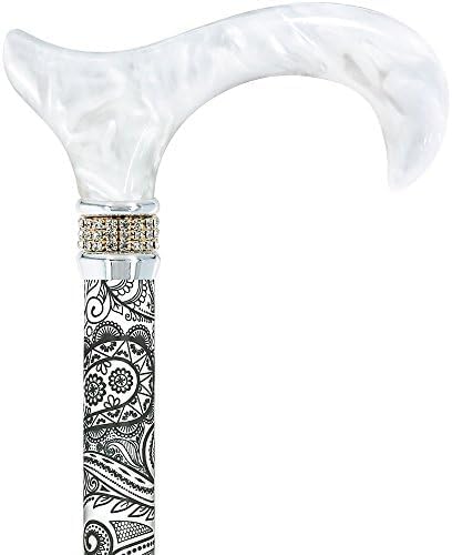 Royal RC Canes Stylish Walking Sticks – Designer Folding Adjustable Rhinestone Canes – Best Gift for Men and Women Lightweight Aluminum Shaft & Safe to Walk