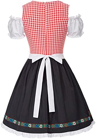 Kate Kasin Women's German Dirndl Dress Costumes for Traditional Bavarian Oktoberfest Carnival Halloween