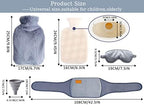 3 in 1 Hot Water Bottle Pouch with Waist Cover, Warm Water Bag, Pouch with Soft Belt, Eye Mask+Funnel, for Pain Relief Waist, Back, Neck