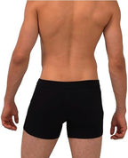 Washable Urinary Incontinence Underwear for Men, 5" Longer Leg Front Absorbent Boxer Brief for Bladder Control (X-Large, Black)