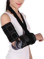 ROM Hinged Elbow Brace| Adjustable Elbow Brace Immobilizer Stabilizer|Post Op Arm Splint|Surgery Injury Recovery Pain Relief|Men & Women |Ulnar Nerve Entrapment|Tennis|Tendonitis