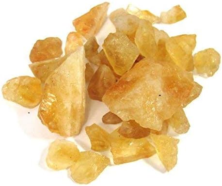 Rough Citrine Crystal Stone, Comes with Velvet Bag (1/2 Pound)