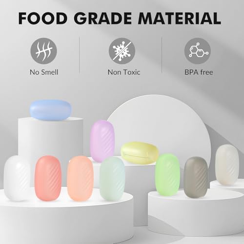 10 Packs Travel Toothbrush Covers, Silicone Toothbrush Head Caps for Electric and Manual Toothbrushes, Essential Bathroom Accessories for Home and Travel