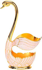 Tbest Cutlery,Tableware Sets Coffee Fruit Dert Spoons Household Tableware with Holder Decoration (Gold + spoon)