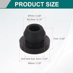 uxcell 24Pcs Rubber Grommets, Mount Dia 6mm ID 3.5mm Snap Firewall Hole Plug, Anti-Scratch Hole Cover Plug for Electrical Box Cable Wiring, Black