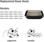 92B Replacement Head Compatible With Braun Series 9, 92B Wet and Dry Replacement Foil and Cutter for Braun Electric Shaver S9 9290cc 9291cc 9370cc