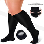 Diu Life 3 Pairs Plus Size Compression Socks for Women and Men Wide Calf Extra Knee High Support for Circulation