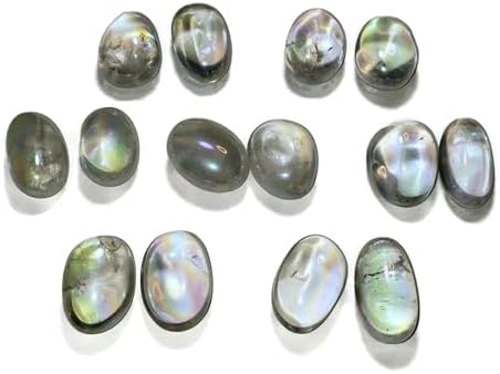 2pc Angel Aura Rainbow Quartz Large Tumbled & Polished Natural Healing Crystal Gemstone Specimens from Brazil