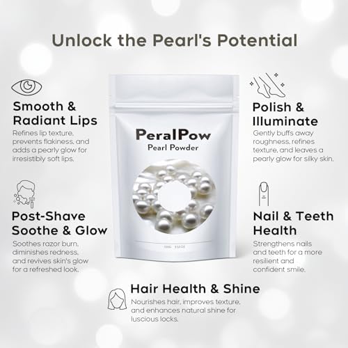 Pearl Powder Organic, 100g 100% Natural DIY Skincare, Anti-Aging, Minimizes Pores, Soothes (3.52oz)