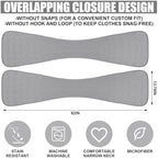 6 Pcs Adult Bibs Scarf for Eating Dignity Dining Protectors Scarf Bibs for Elderly Senior Citizens Washable(Gray)