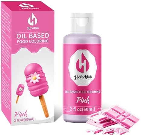 Pink Oil Based Food Coloring – 2 fl oz Professional Grade Concentrated Oil Food Dye for Melting Chocolate, Candy Melts, Cake Pops, Strawberries & Baking