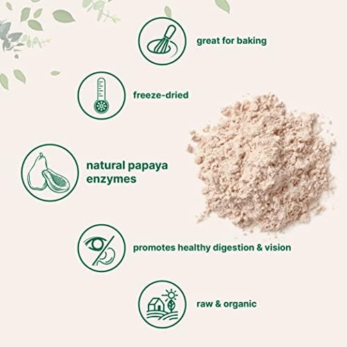 Micro Ingredients Organic Papaya Fruit Powder, 8 Ounce, Freeze Dried, Naturally Rich in Papaya Enzyme, No GMOs & Vegan Friendly