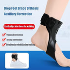 SFKLYU Drop Foot Orthosis, AFO Foot Drop Brace Ankle Brace Support for Hemiplegia Stroke, Effective Relieve Pain for Walking,A,XL