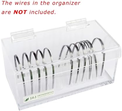 J&J Ortho Orthodontic Arch Wire Holder Organizer Box with Lid (12 sizes)