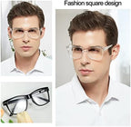 MARE AZZURO Big Frame Reading Glasses Men Square Readers 1.0 1.5 2.0 2.5 3.0 3.5 4.0 5.0 6.0