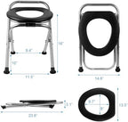 Portable Toilet for Camping, Portable Toilet Seat, Portable Toilet Travel, Stainless Steel Portable Toilet, Foldable Portable Toilet for Camping/Car