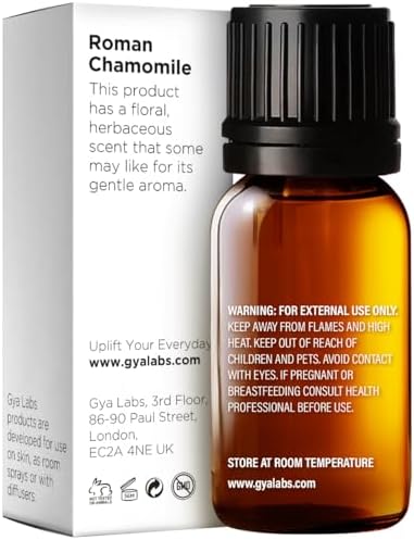 100% Pure Roman Chamomile Essential Oil - 0.34 Fl Oz - Roman Chamomile Oil for Hair, Skin, Diffuser, Aromatherapy & DIY Candle Making Scent