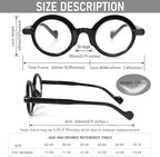 DXYXYO 3 Pack Round Reading Glasses for Women and Men, Stylish Spring Hinge Readers Blue Light Blocking