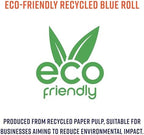 McKLords Commercial - Blue Centrefeed Roll - Recycled 2 Ply, 400 Sheets, Pack of 6 Laminated & Embossed, Strong & Absorbent, Ideal for Industrial & Kitchen Use