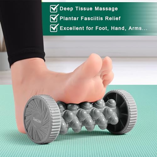 Foot Roller Massager for Plantar Fasciitis Relief, Manual Deep Tissue Foot Massager for Circulation, Pain Relief, Reflexology Trigger Point Therapy Feet Massage Roller for Arch, Heel Recovery