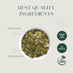 Luxmi Estates - Moringa Mint Tea Loose Leaf - 50g, 1.76 Oz (25 cups) | Moringa and Mint
