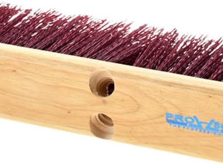 PRO SOURCE Heavy Duty Rough-Surface Push Broom Head with Threaded Block: 18" Wide
