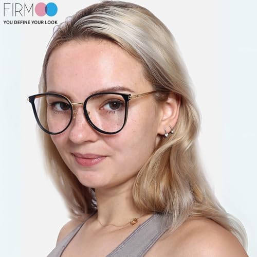 Firmoo Blue Light Blocking Reading Glasses 2.5 for Women/men, Anti Glare Reader Glasses, Black Round Computer Glasses for Screens