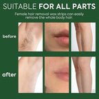 Body Wax Strips for Hair Removal: 60 Strips (40 Large, 20 Small) & 5 Oil Wipes – Gentle & Fast for Body & Face – Ideal for women& Men Home & Travel (1 pack)