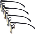 Eyekepper 4 Pack Computer Reading Glasses - Pattern Design Blue Light Blocking Readers for Women Men with Yellow Tinted +2.00