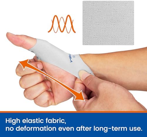 Thumb Brace Compression Sleeve (2 PCS) - Soft Elastic Thumb Spica Protector for Relieving Pain, Arthritis, Joint Pain, Tendonitis, Sprains-Breathable, Comfortable, Lightweight(Medium)