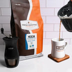 Fresh Roasted Coffee, Organic Mexican Water-Processed Decaf Whole Bean Coffee, Medium Roast, USDA Organic, 100% Single Origin, Kosher, 5 lb (80 oz)