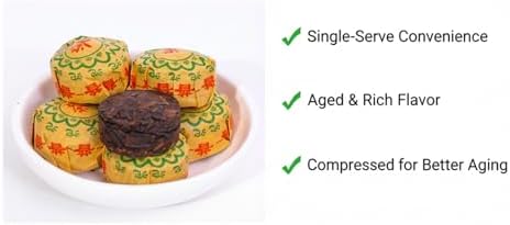 MOCKRAND Pu'er Tuo Cha 8.81oz/250g (32-36 Cakes), Pu-erh Tea - Ripe Puerh Tea Cake,Aged Shou Black Tea