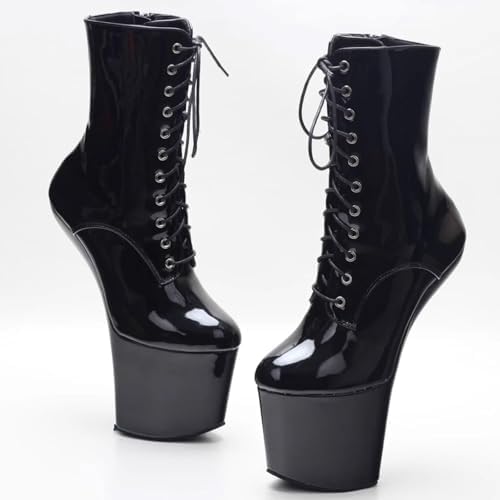 High Heels 20cm Pole Dancing Boots Velvet Heelless Thick Sole