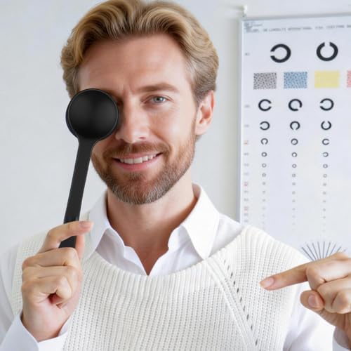 FOMIYES Eye Occluder Paddle 3-Pack Handheld Eye Occluder for Vision Test Plastic Plastic Vision Optics Optometry Instrument for Eye Chart Exam