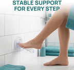 ABOOFAN Shower Foot Rest for Shaving Legs, Non-Slip Suction Cups Shower Step Pedal, No-Drill Portable Foot Stand for Bathroom, RV and Travel Use