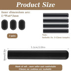 3 Pairs Silicone Glasses Ear Cushion, Lightweight Ear Cushions for Glasses, Non-Slip Eyeglass Temple Sleeves for Women and Men, Sunglasses Accessories(Black)