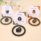 3PCS Healing Crystal Bracelets for Women Men 8mm Natural Stone Beaded Stretch Bracelet Handmade Gemstone Reiki Spiritual Jewelry Gifts