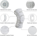 Kuangmi Knee Brace for Pain Relief & Support - Adjustable Compression Knob for Arthritis, Meniscus Tear, ACL - Stabilizes Joints for Men & Women During Sports, Running, Workout, W-L-M