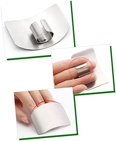 KOMBIUDA 5pcs Stainless Protectors Cut Protection for Fingers Kitchen Vegetable Tool Finger Cover Prevention
