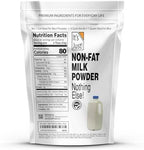 It's Just - Powdered Non-Fat (Skim) Milk, rBST/rBGH Hormone Free, Shelf Stable, Just Add Water, Makes Over 1.5 Gallon Milk, 2 Pound Milk Powder