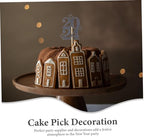 Zerodeko 30Pcs Graduation Cake Picks Black Year Party Cake Decor Dessert Ornaments for Indoor Outdoor Celebration Supplies