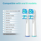 8 Pcs Double Heads Replacement Toothbrush Heads Compatible with Oral B Braun,Electric Toothbrush Heads Refill for Pro 500/1000/1500/3000/7000/8000/9600