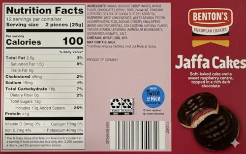 Benton’s Jaffa Cakes (1 Box, Sweet Raspberry)