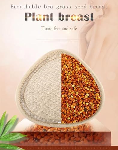 TUBETOP Grass Seed Filling Fake Breast Boob Form Realistic Push Up Breast Pad for Crossdresser Cosplay Fake Breastplate Enhancer Beige-8