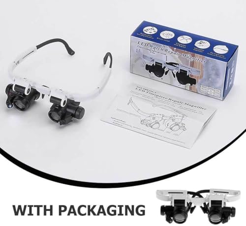 FOMIYES 1Pc XXX Binocular LED Magnifying Headset Flexible Design for Precision Work for Repairing Crafting and Hobbies Non Battery Operated Magnifier
