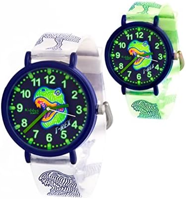Kiddus Watches Boy and Girl Kids Ages 6-12 Analog Time Teacher with Exercises. Japanese Quartz Movement. Easy to Read and Learn Time. Girls Watches Ages 5-10